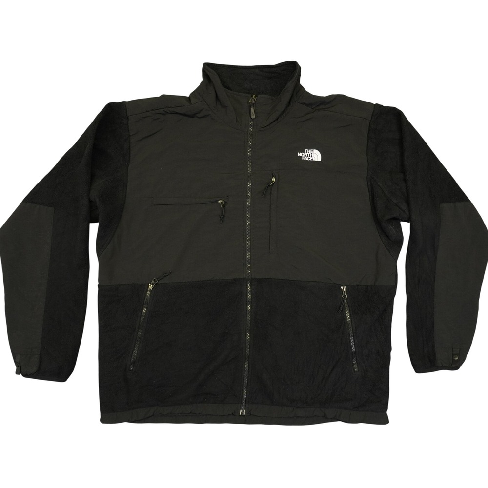 The North Face Denali Jacket Mens XXL Black Fleece Polartec Full Zip Winter